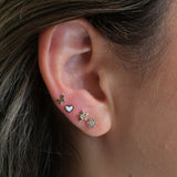 Gold Star Diamond Flat Back Earring