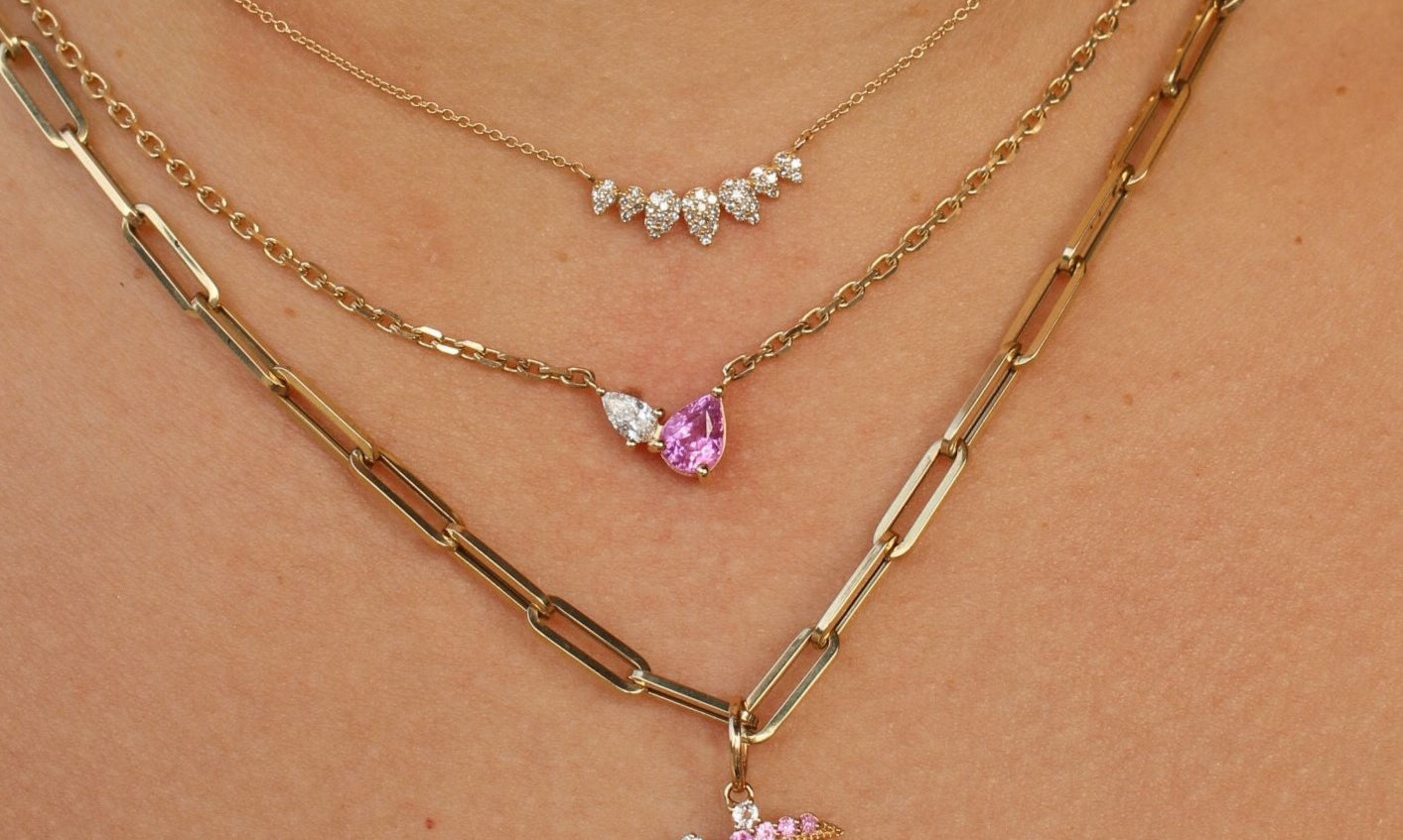Gold Small Link Chain Necklace by Monisha Melwani Jewelry