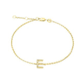 Silver Diamond Initial Bracelets