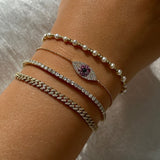 Gold and Pearl Beaded Bracelet by Monisha Melwani