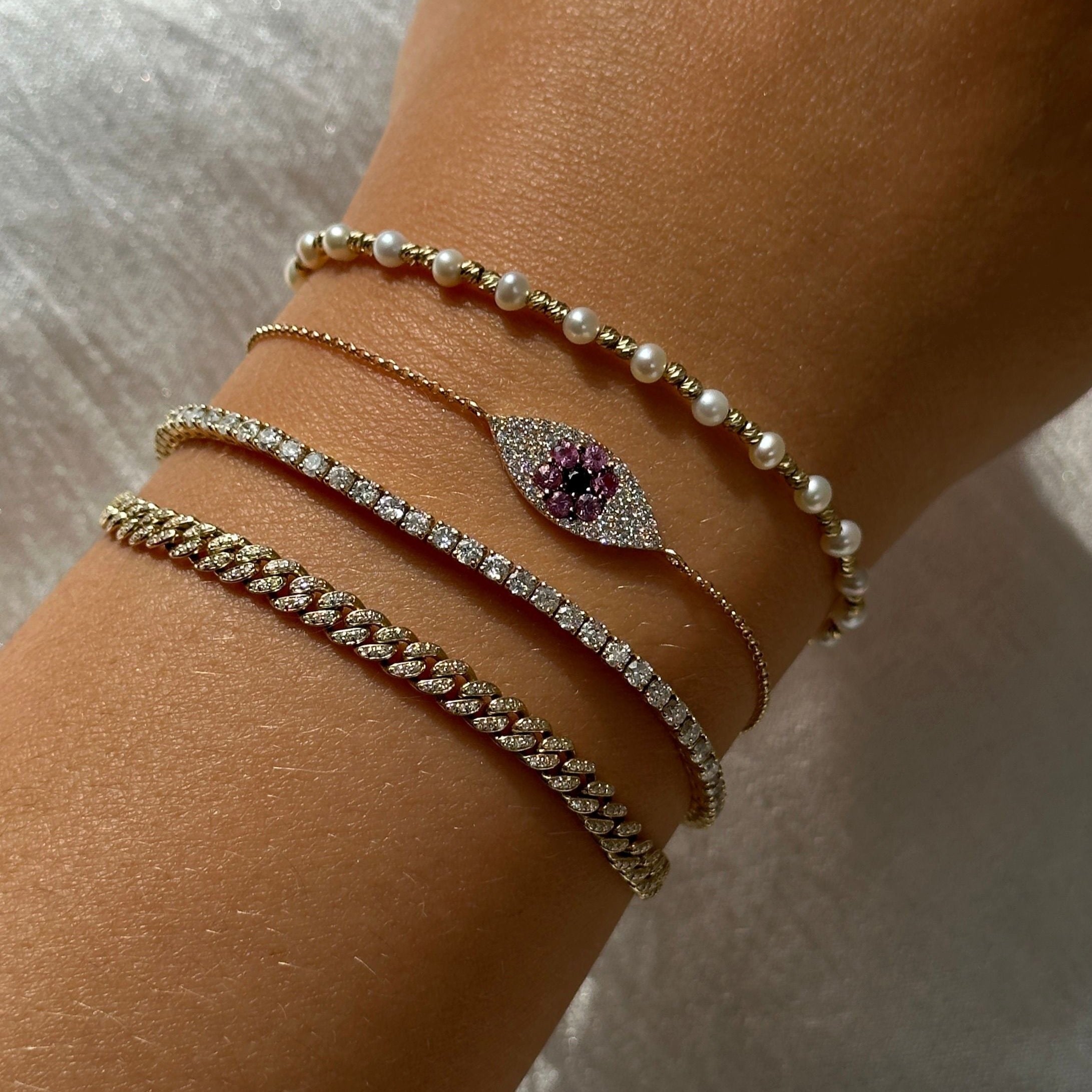 Gold and Pearl Beaded Bracelet by Monisha Melwani