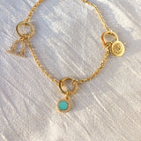 Mini Gold Diamond Evil Eye Charm - Monisha Melwani Jewelry