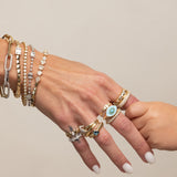 Gold Multi Emerald-Cut Illusion Diamond Bracelet