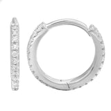 Gold Micro Diamond Hoop Earring