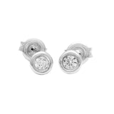 Gold Bezel Birthstone Stud Earring