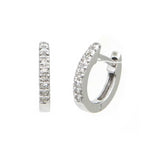 Gold Micro Pave Diamond Hoop Earrings - 14KT Gold - Monisha Melwani Jewelry