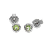 Gold Bezel Birthstone Stud Earring