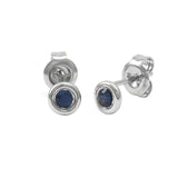 Gold Bezel Birthstone Stud Earring