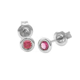 Gold Bezel Birthstone Stud Earring