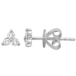 Diamond Mini Trio Earrings - 14KT Gold - Monisha Melwani Jewelry