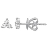 Diamond Mini Trio Earrings - 14KT Gold - Monisha Melwani Jewelry