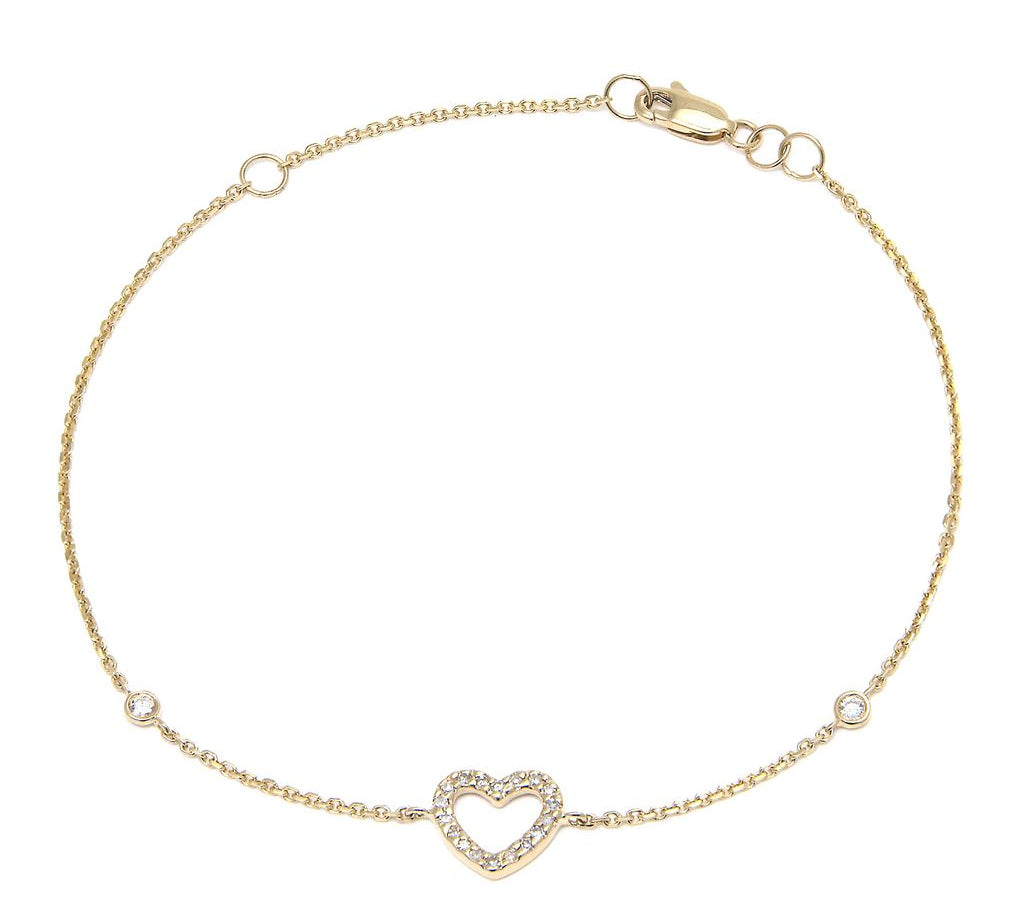 Diamond Heart with Bezel's Bracelet