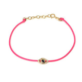 Gold Evil Eye Cord Bracelet