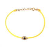 Gold Evil Eye Cord Bracelet