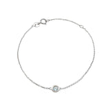 Gold Bezel Birthstone Bracelet