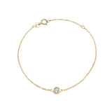 Gold Bezel Birthstone Bracelet