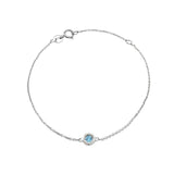 Gold Bezel Birthstone Bracelet