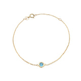Gold Bezel Birthstone Bracelet