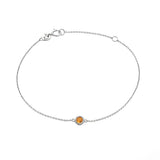 Gold Bezel Birthstone Bracelet