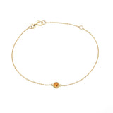 Gold Bezel Birthstone Bracelet