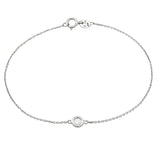 Gold Bezel Birthstone Bracelet