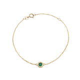 Gold Bezel Birthstone Bracelet