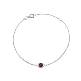 Gold Bezel Birthstone Bracelet