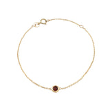 Gold Bezel Birthstone Bracelet