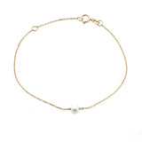 Gold Bezel Birthstone Bracelet