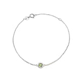 Gold Bezel Birthstone Bracelet