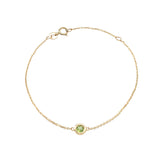 Gold Bezel Birthstone Bracelet