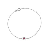Gold Bezel Birthstone Bracelet