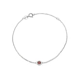 Gold Bezel Birthstone Bracelet