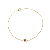 Gold Bezel Birthstone Bracelet