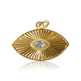 Gold Diamond Evil Eye Pendant