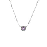 Gold Bezel Birthstone Necklace