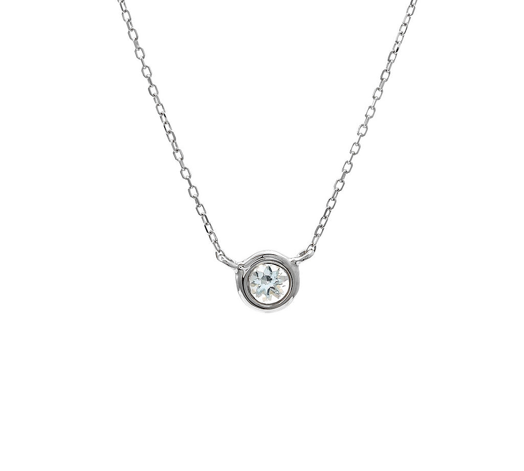 Gold Bezel Birthstone Necklace