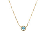 Gold Bezel Birthstone Necklace
