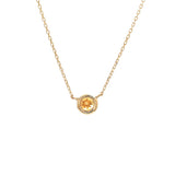 Gold Bezel Birthstone Necklace