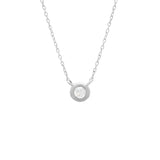 Gold Bezel Birthstone Necklace