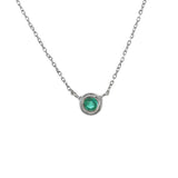 Gold Bezel Birthstone Necklace