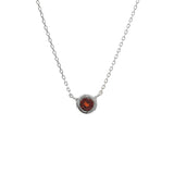 Gold Bezel Birthstone Necklace