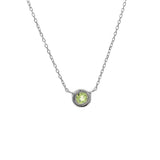 Gold Bezel Birthstone Necklace