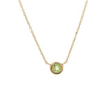 Gold Bezel Birthstone Necklace