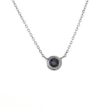 Gold Bezel Birthstone Necklace