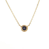 Gold Bezel Birthstone Necklace