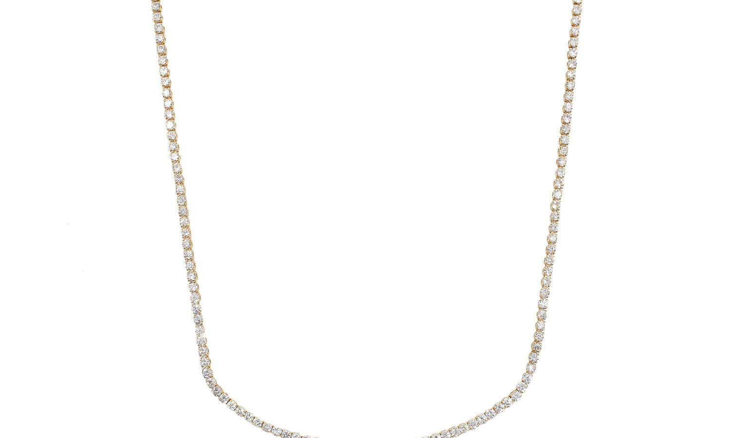 Gold Diamond Tennis Necklace by Monisha Melwani - Fine Jewelry