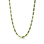 Gold Malachite Rectangle Link Necklace - 14kt Gold - Monisha Melwani Jewelry