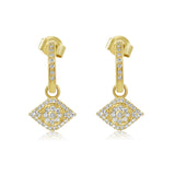 Gold Evil Eye Diamond Hoop Earring - 14KT Gold - Monisha Melwani Jewelry