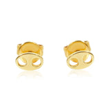 Gold Mini Puff Link Earring